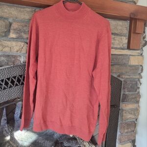 Turnbury Extra Fine Merino Wool Burnt Orange Sweater Size Large